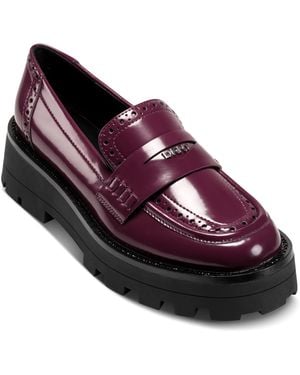 DKNY Sahana Lug Sole Loafer - Purple