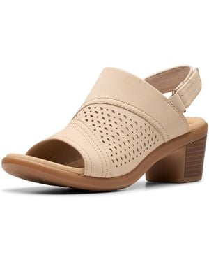 Clarks Emily 2 Mist Heeled Sandal - Natural