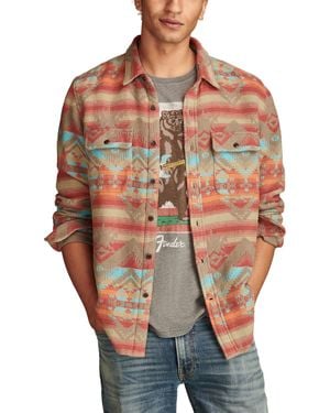 Lucky Brand Jacquard Humboldt Utility Shirt - Red