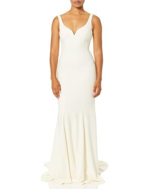 Nicole Miller Abigail Stretch Twill Gown - White