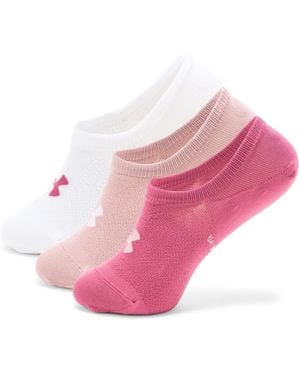 Under Armour Breathe Lite Liner Socks 6 Pack, - Pink