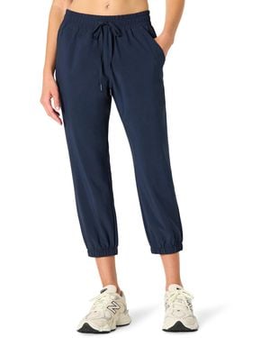 Amazon Essentials Performance Stretch Woven 23.5" Inseam Crop Jogger Pant - Blue