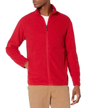 Amazon Essentials Giacca in Pile con Cerniera Intera. Fleece-Outerwear-Jackets - Rosso