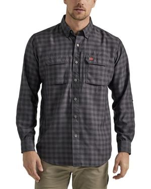 Wrangler Riggs Workwear Long-sleeve Technical Button-down Work Shirt - Black
