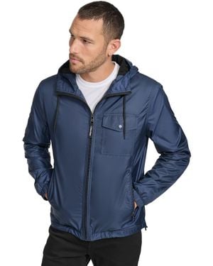 Calvin Klein Lightweight Water Resistant Windbreaker Jacket - Blue