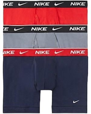 Nike Essential Cotton Stretch W/fly Boxer Brief 3pk Underwear - Blue