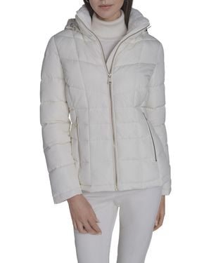 Calvin Klein Hooded Puffer Jacket – Lightweight Quilted Winter Coat With Zipper - Gray