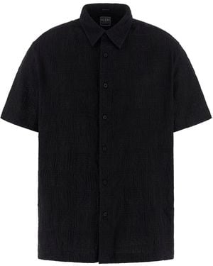 Guess Short Sleeve Idris Embroidery Shirt - Black