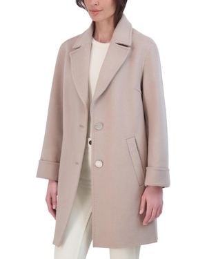 Tahari Single Breasted Topper Peacoat Jacket - Gray