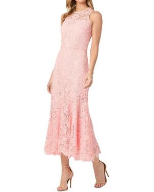 Shoshanna Peony Lace Anamaria Dress - Pink