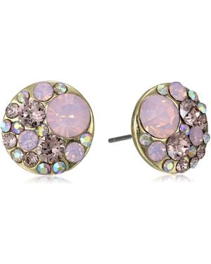 Betsey Johnson Faceted Bead Round Stud Earrings - Black