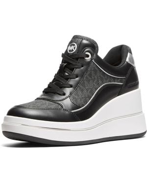 Michael Kors Emmy Wedge Sneaker - Black