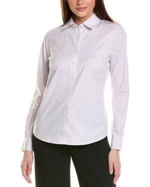 Brooks Brothers Non-iron Stretch Dobby Fitted Shirt - White
