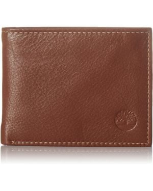 Timberland Wellington Leather RFID Bifold Commuter Security Wallet Geldbörse - Braun