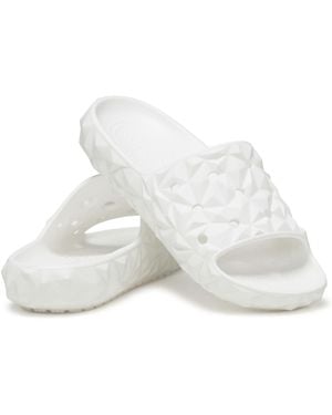 Crocs™ Adult Classic Geometric Slide V2 Black - White