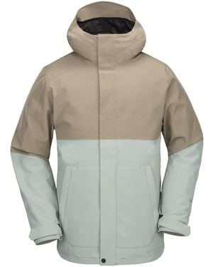Volcom Brighton Hooded Snowboard Ski Winter Jacket - Gray