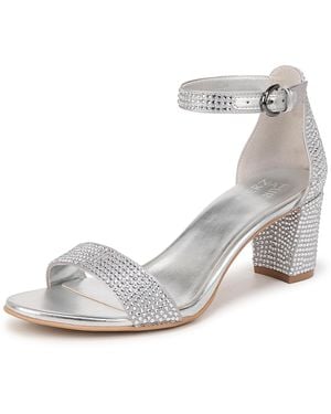 Naturalizer Vera Sandal Silver Glitz 9.5 M - White
