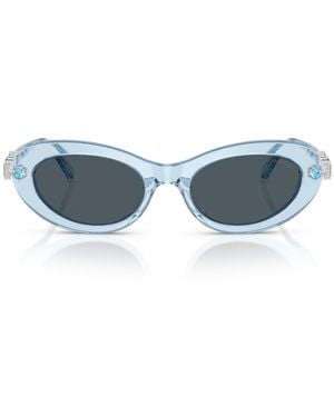 Oakley Swarovski Sk6042 Oval Sunglasses - Black