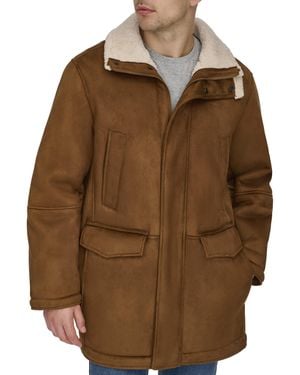 Dockers Faux Shearling Walking Coat - Brown