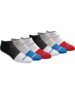 Saucony Rundry Mesh Ventilating Comfort Fit Performance No-show Socks - Black