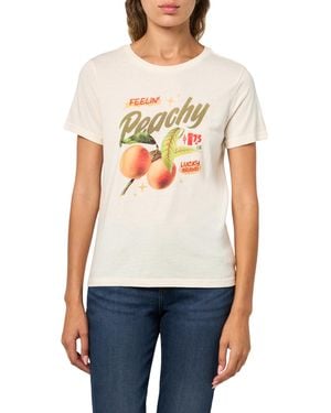 Lucky Brand Feeling Peachy Classic Crew Antique White