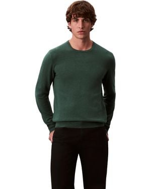 Calvin Klein Wool Blend Crewneck Sweater Hunter Green