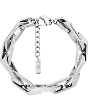 DIESEL Stainless Steel Chain Bracelet - Metallic