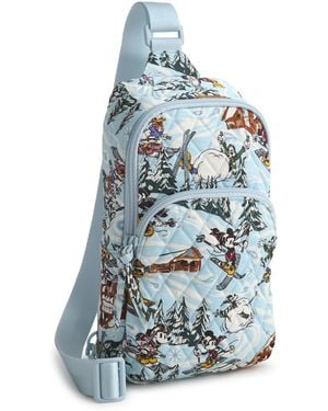 Vera Bradley Disney Premium Cotton Lorman Sling Backpack - Blue