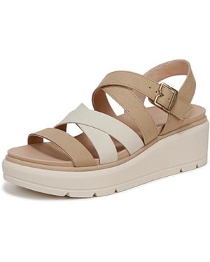 Dr. Scholls S Nice Day Max Sun Wedge Sandal Light Sand Smooth 8.5 M - Natural