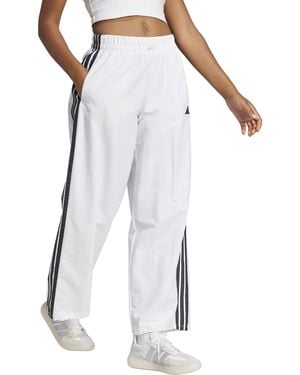 adidas Essentials 3-stripes Woven Parachute Pants in Pink | Lyst