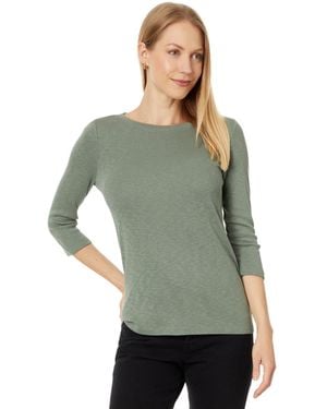NIC+ZOE Nic+zoe 3/4 Sleeve Boat Tee - Green