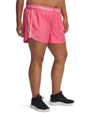 Under Armour Tech Play Up 3 Inch Shorts - Pink