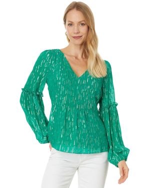 Lilly Pulitzer Cleme Long Sleeve Top - Green