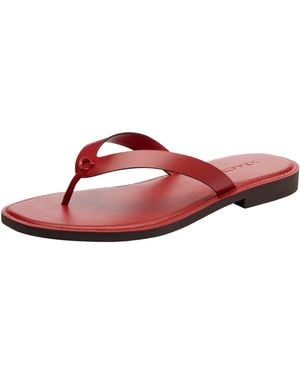COACH Brianna Leather Flip Flop Ruby. 5 B - Red