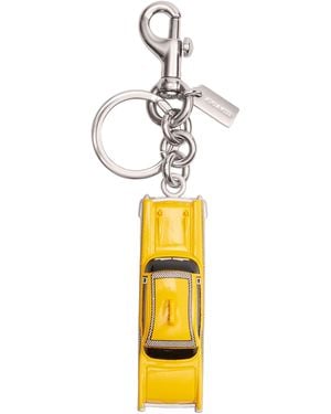 COACH Large Taxi Bag Charm in Yellow | Lyst COACH Large Taxi Bag Charm in Yellow | Lyst