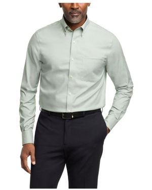 Tommy Hilfiger Dress Shirt Regular Fit Oxford Sage - Gray