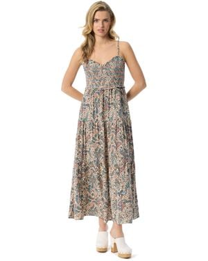 Jessica Simpson Bronte Sweetheart Neck Empire Waist 3-tiered Maxi Dress Standard - Natural