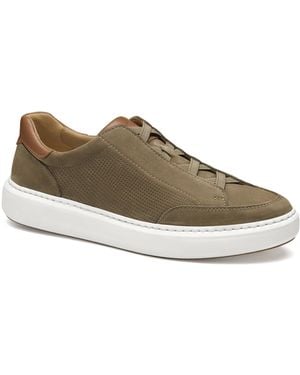 Johnston & Murphy Anders Stretch Lace-to-toe Slip On Sneaker - Brown
