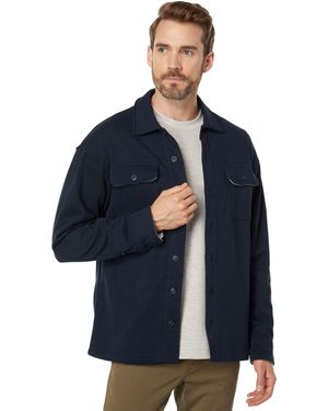 Nautica Fleece Button-up Shirt,navy,s - Blue