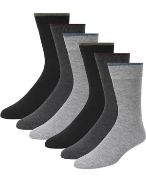 Ted Baker 6-pack Solid Crew Dress Socks - Black