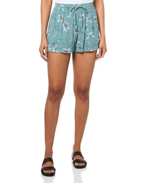 Volcom Sunny Daze High Elastic Waist Beach Shorts - Blue