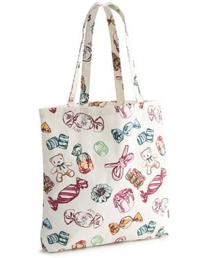 Vera Bradley Cotton Woodlark Tote Bag - White