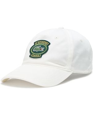 Lacoste Cotton Baseball Hat - White