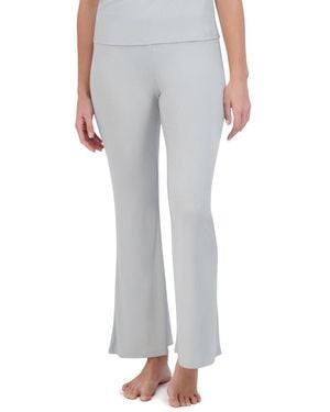 Steve Madden Ribbed Flare-leg Sleep Pants - Gray
