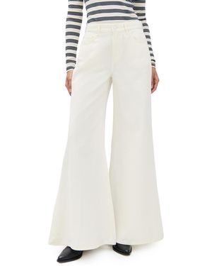 7 For All Mankind Willow Wide Crop - White