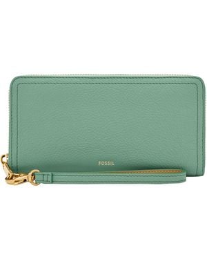 Fossil Logan Zip Around Clutch Wallet - Green