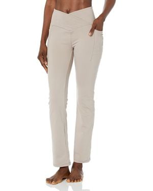 Danskin Studio Cross Waist Flare Yoga Pants - Natural