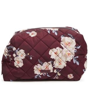 Vera Bradley Performance Twill Large Cosmetic Makeup Organizer Bag - Purple