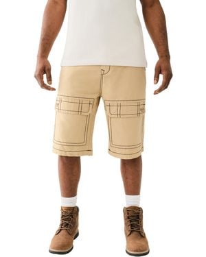 TRUE RELIGION Big T Vinny Cargo Short | Slim Fit With Flap Pockets - Natural