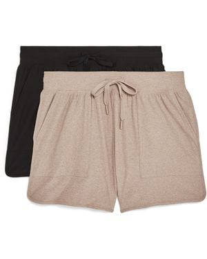 Danskin 2 Pack New Reverie Shorts - Natural